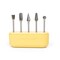 Tungsten Wood Molding Bit Set – 5-Piece Precision Carving & Engraving Bits for Customizer, Dremel & Rotary Tools – Ideal for Wood, & Soft Materials – Includes Storage Case